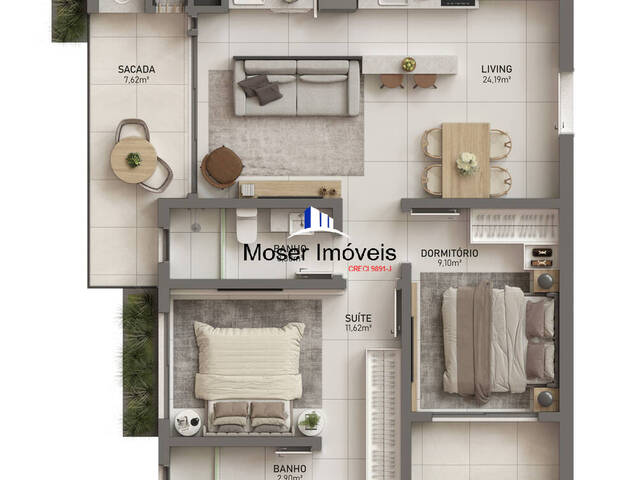 #81 - Apartamento para Venda em Itajaí - SC - 1